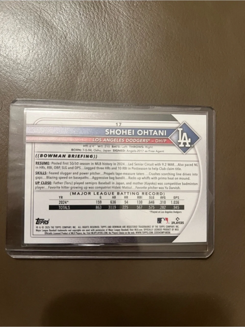 Topps Shohei Ohtani Card - White Blue - Picture 11 of 11